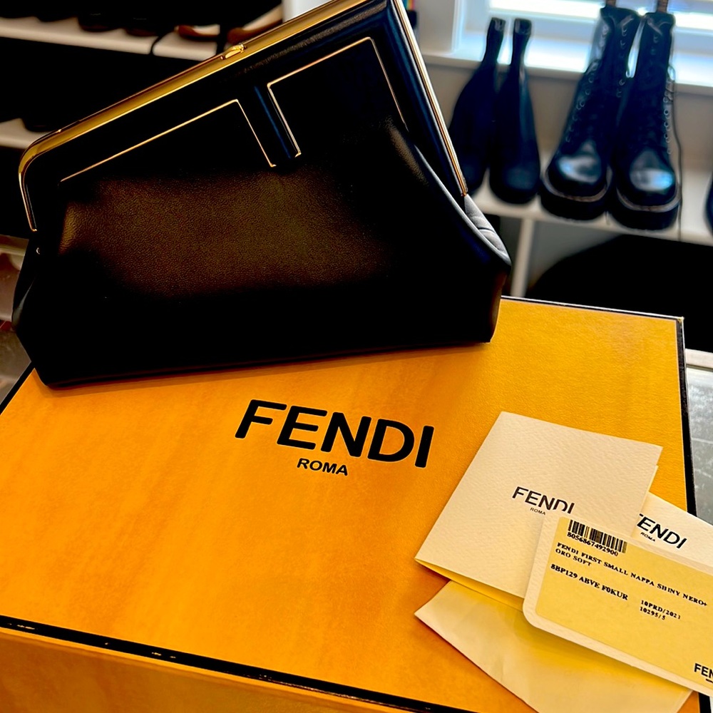 Fendi first small with ID card and box. Immaculate.